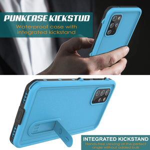 Galaxy S20+ Plus Waterproof Case, Punkcase [KickStud Series] Armor Cover [Light Blue]