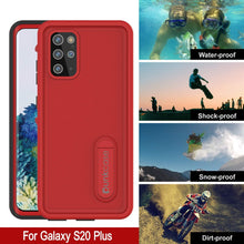 Load image into Gallery viewer, Galaxy S20+ Plus Waterproof Case, Punkcase [KickStud Series] Armor Cover [Red]
