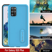 Load image into Gallery viewer, Galaxy S20+ Plus Waterproof Case, Punkcase [KickStud Series] Armor Cover [Light Blue]
