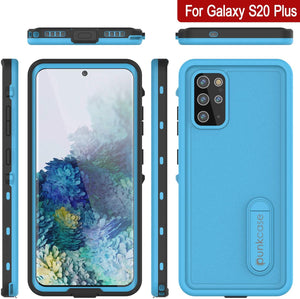 Galaxy S20+ Plus Waterproof Case, Punkcase [KickStud Series] Armor Cover [Light Blue]