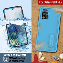 Load image into Gallery viewer, Galaxy S20+ Plus Waterproof Case, Punkcase [KickStud Series] Armor Cover [Light Blue]
