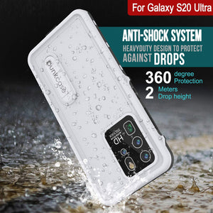 Galaxy S20 Ultra Waterproof Case, Punkcase [KickStud Series] Armor Cover [White]