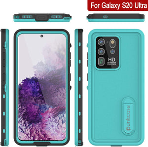 Galaxy S20 Ultra Waterproof Case, Punkcase [KickStud Series] Armor Cover [Teal]