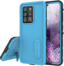 Load image into Gallery viewer, Galaxy S20 Ultra Waterproof Case, Punkcase [KickStud Series] Armor Cover [Light Blue]
