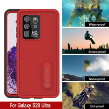 Load image into Gallery viewer, Galaxy S20 Ultra Waterproof Case, Punkcase [KickStud Series] Armor Cover [Red]
