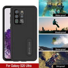 Load image into Gallery viewer, Galaxy S20 Ultra Waterproof Case, Punkcase [KickStud Series] Armor Cover [Black]
