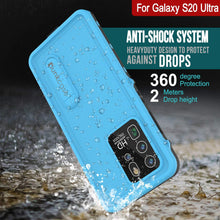 Load image into Gallery viewer, Galaxy S20 Ultra Waterproof Case, Punkcase [KickStud Series] Armor Cover [Light Blue]
