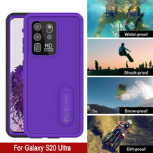 Load image into Gallery viewer, Galaxy S20 Ultra Waterproof Case, Punkcase [KickStud Series] Armor Cover [Purple]
