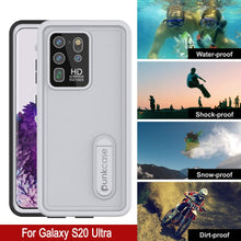 Load image into Gallery viewer, Galaxy S20 Ultra Waterproof Case, Punkcase [KickStud Series] Armor Cover [White]
