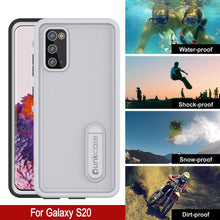 Load image into Gallery viewer, Galaxy S20 Waterproof Case, Punkcase [KickStud Series] Armor Cover [White]
