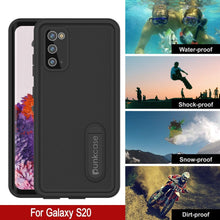 Load image into Gallery viewer, Galaxy S20 Waterproof Case, Punkcase [KickStud Series] Armor Cover [Black]
