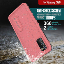 Load image into Gallery viewer, Galaxy S20 Waterproof Case, Punkcase [KickStud Series] Armor Cover [Pink]
