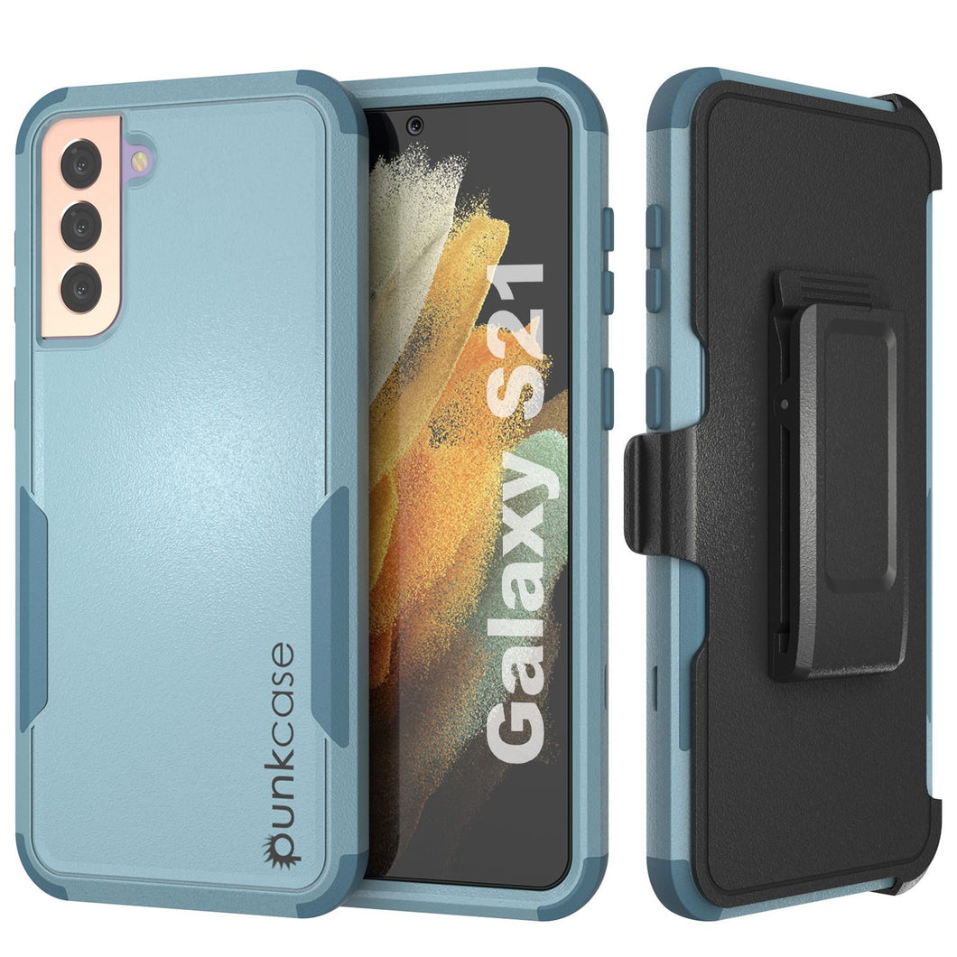 Punkcase for Galaxy S21 5G Belt Clip Multilayer Holster Case [Patron Series] [Mint]