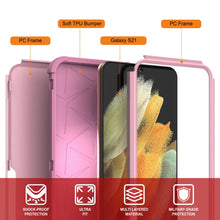 Load image into Gallery viewer, Punkcase for Galaxy S21 5G Belt Clip Multilayer Holster Case [Patron Series] [Pink]
