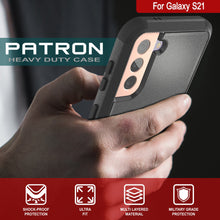 Load image into Gallery viewer, Punkcase for Galaxy S21 5G Belt Clip Multilayer Holster Case [Patron Series] [Black]
