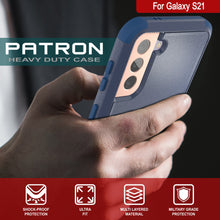 Load image into Gallery viewer, Punkcase for Galaxy S21 5G Belt Clip Multilayer Holster Case [Patron Series] [Navy]
