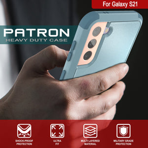 Punkcase for Galaxy S21 5G Belt Clip Multilayer Holster Case [Patron Series] [Mint]