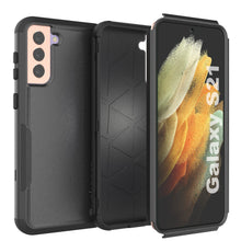 Load image into Gallery viewer, Punkcase for Galaxy S21 5G Belt Clip Multilayer Holster Case [Patron Series] [Black]
