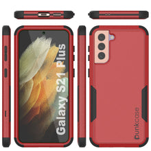 Load image into Gallery viewer, Punkcase for Galaxy S21+ Plus 5G Belt Clip Multilayer Holster Case [Patron Series] [Red-Black]
