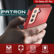 Load image into Gallery viewer, Punkcase for Galaxy S21+ Plus 5G Belt Clip Multilayer Holster Case [Patron Series] [Red-Black]
