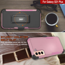 Load image into Gallery viewer, Punkcase for Galaxy S21+ Plus 5G Belt Clip Multilayer Holster Case [Patron Series] [Pink]
