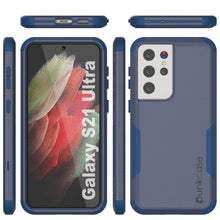 Load image into Gallery viewer, Punkcase for Galaxy S21 Ultra 5G Belt Clip Multilayer Holster Case [Patron Series] [Navy]

