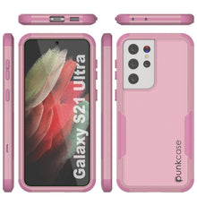Load image into Gallery viewer, Punkcase for Galaxy S21 Ultra 5G Belt Clip Multilayer Holster Case [Patron Series] [Pink]

