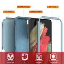 Load image into Gallery viewer, Punkcase for Galaxy S21 Ultra 5G Belt Clip Multilayer Holster Case [Patron Series] [Mint]
