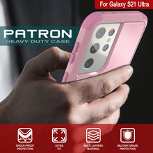 Load image into Gallery viewer, Punkcase for Galaxy S21 Ultra 5G Belt Clip Multilayer Holster Case [Patron Series] [Pink]
