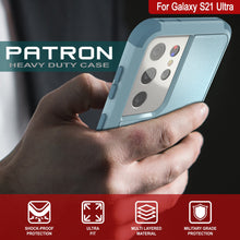 Load image into Gallery viewer, Punkcase for Galaxy S21 Ultra 5G Belt Clip Multilayer Holster Case [Patron Series] [Mint]

