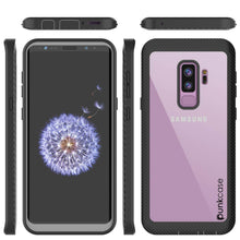 Load image into Gallery viewer, PunkCase Galaxy S9+ Plus Case, [Spartan Series] Clear Rugged Heavy Duty Cover W/Built in Screen Protector [Black]
