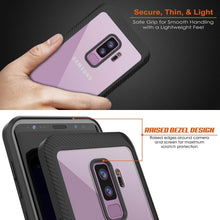 Load image into Gallery viewer, PunkCase Galaxy S9+ Plus Case, [Spartan Series] Clear Rugged Heavy Duty Cover W/Built in Screen Protector [Black]
