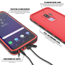 Load image into Gallery viewer, Galaxy S9 Plus Waterproof Case, Punkcase [KickStud Series] Armor Cover [RED]
