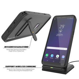 Galaxy S9 Plus Waterproof Case, Punkcase [KickStud Series] Armor Cover [BLACK]