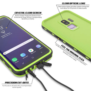 Galaxy S9 Plus Waterproof Case, Punkcase [KickStud Series] Armor Cover [LIGHT GREEN]
