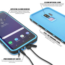 Load image into Gallery viewer, Galaxy S9 Plus Waterproof Case, Punkcase [KickStud Series] Armor Cover [LIGHT BLUE]
