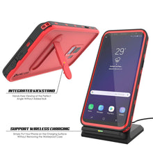 Load image into Gallery viewer, Galaxy S9 Plus Waterproof Case, Punkcase [KickStud Series] Armor Cover [RED]
