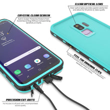 Load image into Gallery viewer, Galaxy S9 Plus Waterproof Case, Punkcase [KickStud Series] Armor Cover [TEAL]
