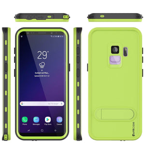 Galaxy S9 Waterproof Case, Punkcase [KickStud Series] Armor Cover [LIGHT GREEN]