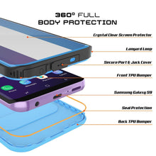 Load image into Gallery viewer, Galaxy S9 Waterproof Case, Punkcase [KickStud Series] Armor Cover [LIGHT BLUE]
