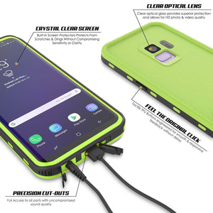 Galaxy S9 Waterproof Case, Punkcase [KickStud Series] Armor Cover [LIGHT GREEN]
