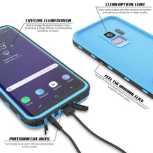 Load image into Gallery viewer, Galaxy S9 Waterproof Case, Punkcase [KickStud Series] Armor Cover [LIGHT BLUE]
