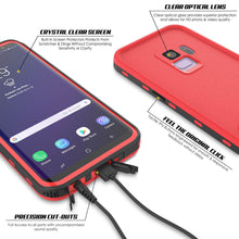 Load image into Gallery viewer, Galaxy S9 Waterproof Case, Punkcase [KickStud Series] Armor Cover [RED]
