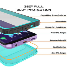 Load image into Gallery viewer, Galaxy S9 Waterproof Case, Punkcase [KickStud Series] Armor Cover [TEAL]
