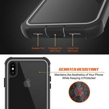 Load image into Gallery viewer, PunkCase iPhone XS Max Case, [Spartan Series] Clear Rugged Heavy Duty Cover W/Built in Screen Protector [Black]
