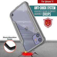 Load image into Gallery viewer, Punkcase iPhone 12 Ravenger Case Protective Military Grade Multilayer Cover [Grey]
