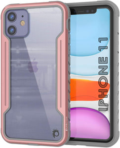 Punkcase iPhone 12 Ravenger Case Protective Military Grade Multilayer Cover [Rose-Gold]