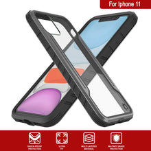 Load image into Gallery viewer, Punkcase iPhone 12 Ravenger Case Protective Military Grade Multilayer Cover [Grey-Black]
