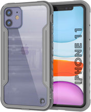 Load image into Gallery viewer, Punkcase iPhone 12 Ravenger Case Protective Military Grade Multilayer Cover [Grey]
