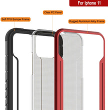 Load image into Gallery viewer, Punkcase iPhone 12 Ravenger Case Protective Military Grade Multilayer Cover [Red]
